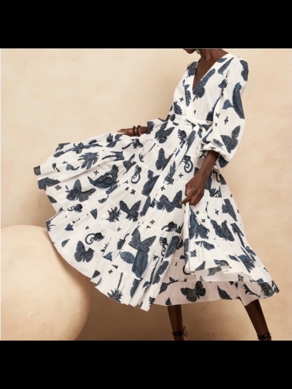 Banana Republic Wrap Butterfly Dress Size 14